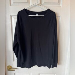 Old Navy Women's Classic Black Crew Neck Sweatshirt